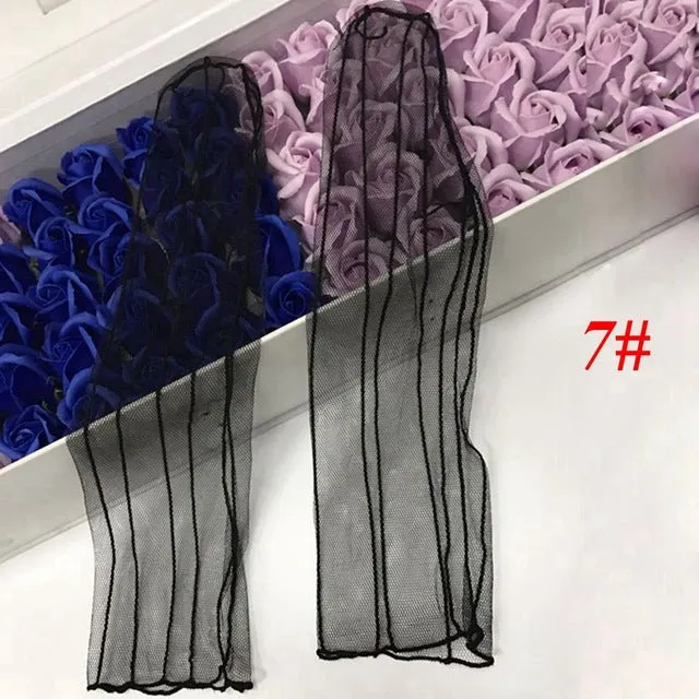 1Pair Fashion Sexy Breathable Silk Heap Heap Soft Elasticity Black Fishnet Lace Flower Mesh Ankle Socks Summer