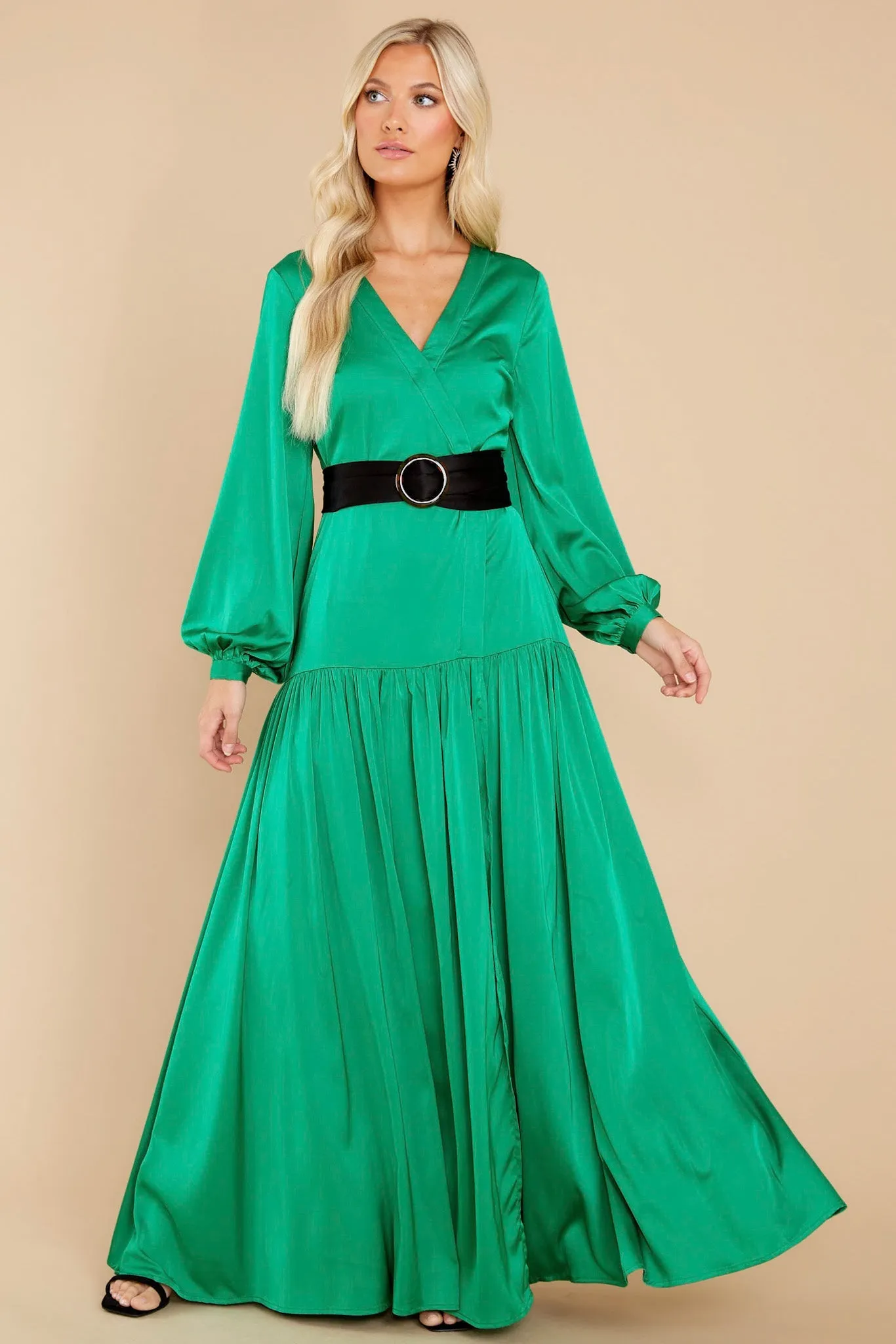 A Vogue Idea Emerald Green Maxi Dress