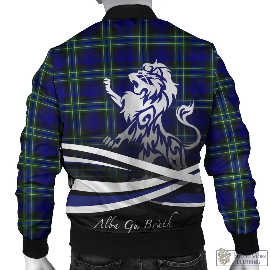 Arbuthnot Modern Tartan Bomber Jacket with Alba Gu Brath Regal Lion Emblem