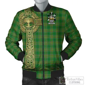 Ardagh Irish Clan Tartan Bomber Jacket with Coat of Arms Celtic Tree of Life Style