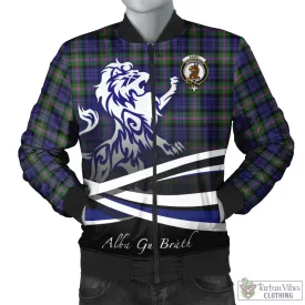 Baird Modern Tartan Bomber Jacket with Alba Gu Brath Regal Lion Emblem