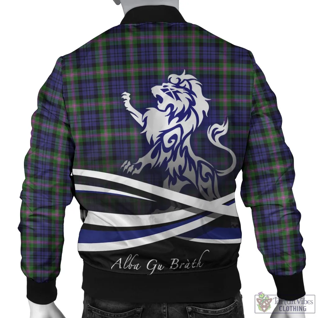 Baird Modern Tartan Bomber Jacket with Alba Gu Brath Regal Lion Emblem