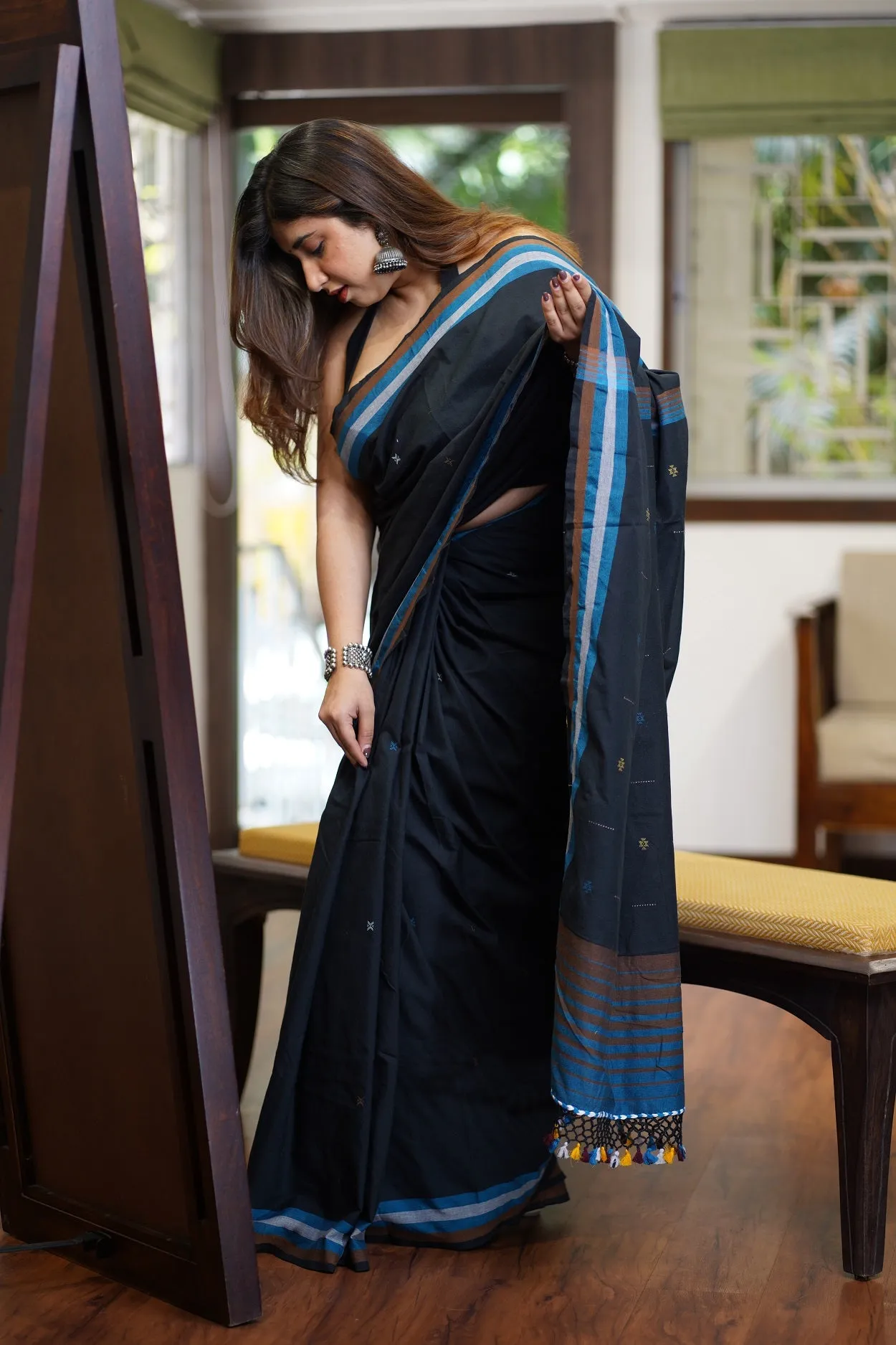 Bhujodi Handwoven Cotton Saree