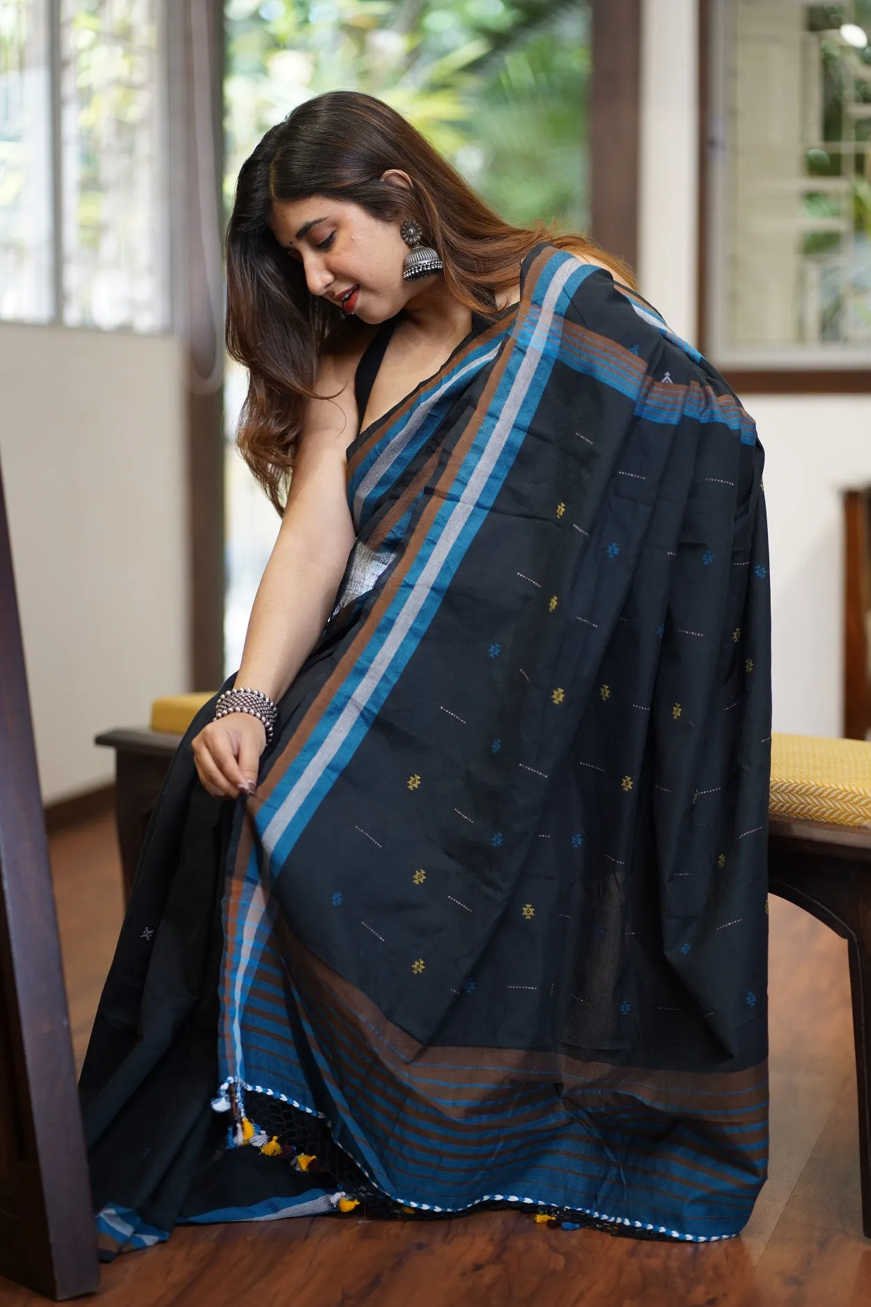 Bhujodi Handwoven Cotton Saree