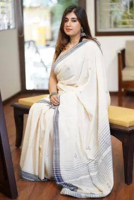 Bhujodi Handwoven Kala Cotton Saree