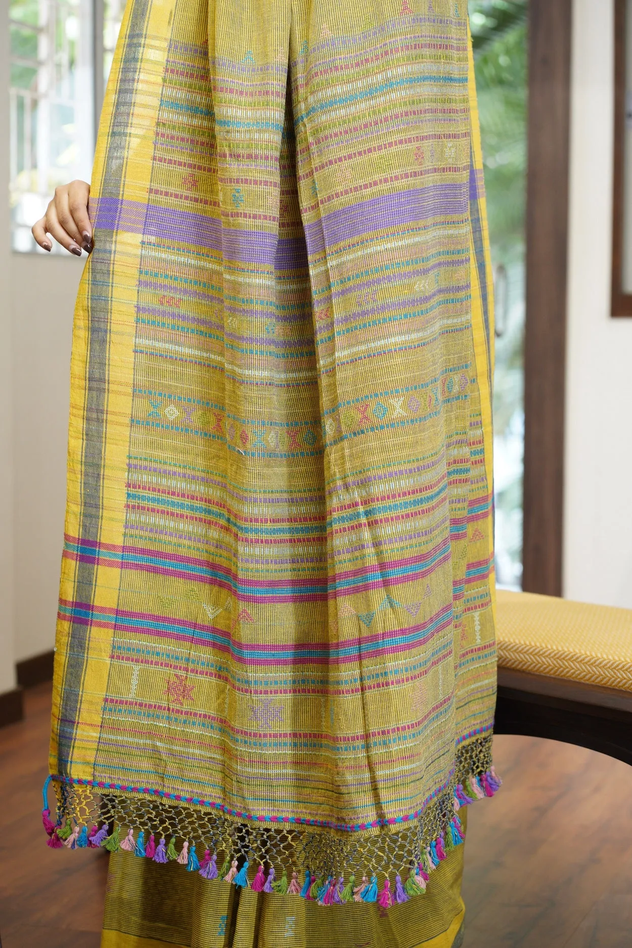 Bhujodi Handwoven Kala Cotton Saree