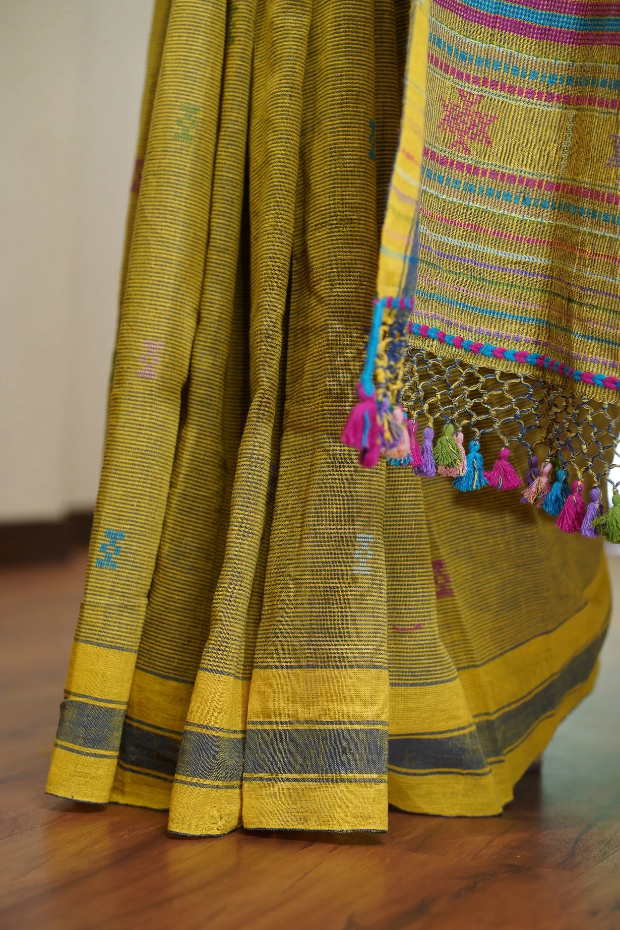 Bhujodi Handwoven Kala Cotton Saree