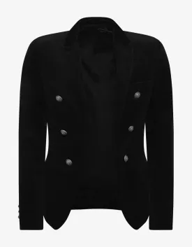 Black Velvet 6 Button Blazer -