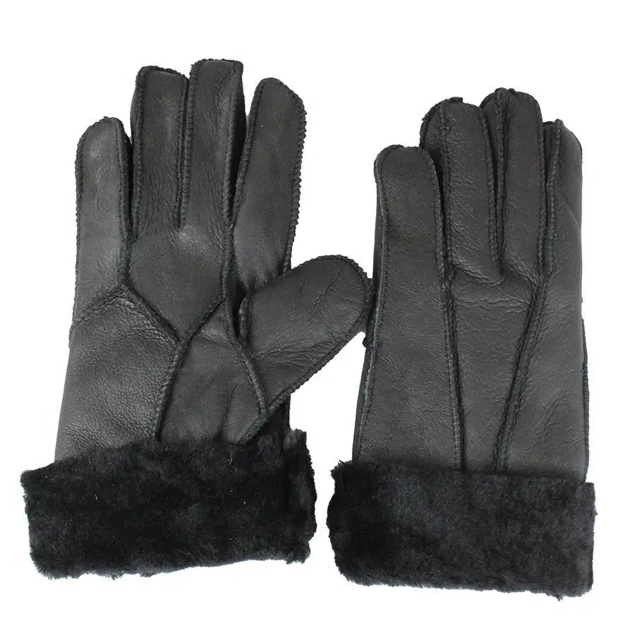 BOL Women's Shearling Lined Leather Gloves