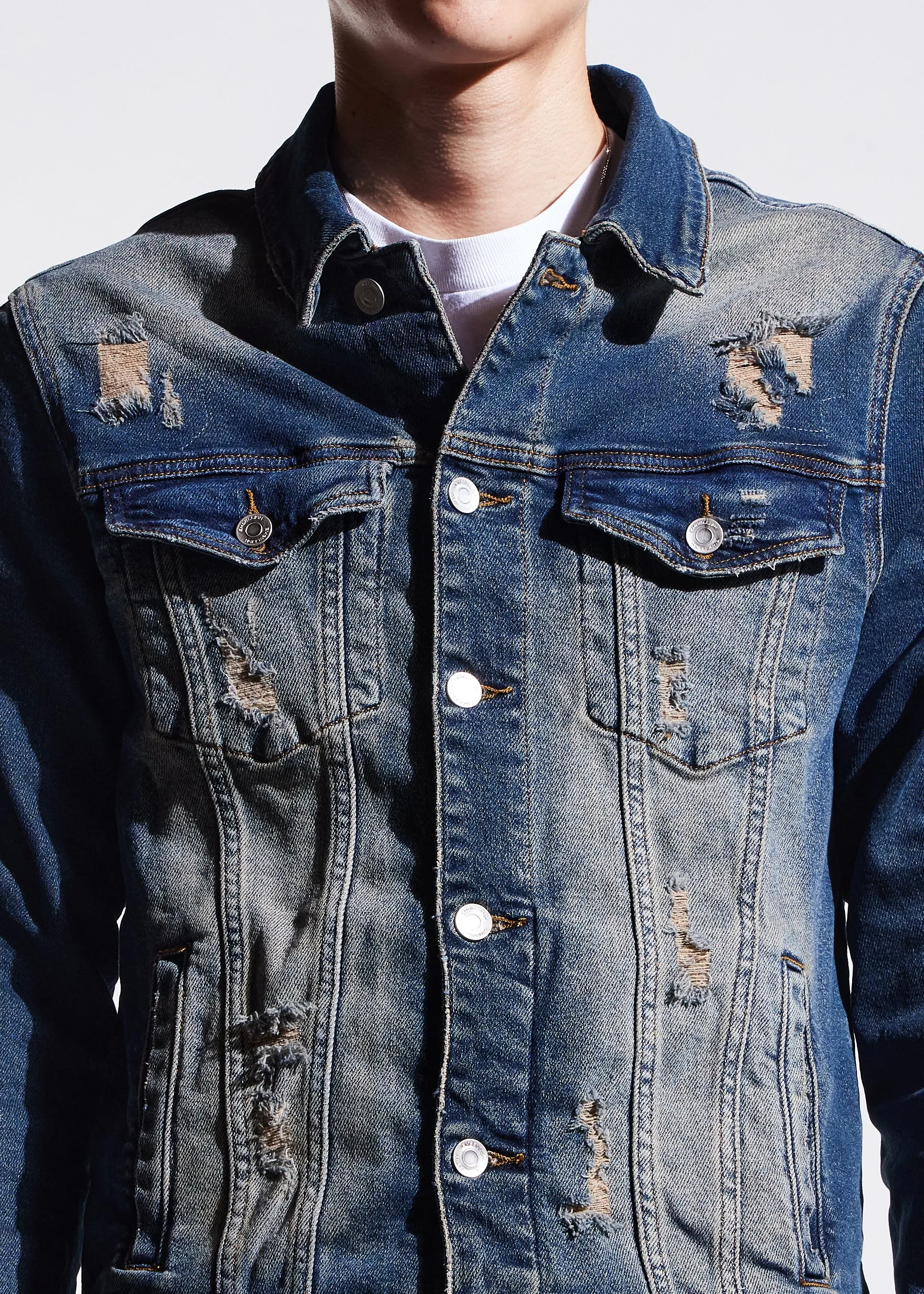 Bower Denim Jacket (Indigo Cheetah)