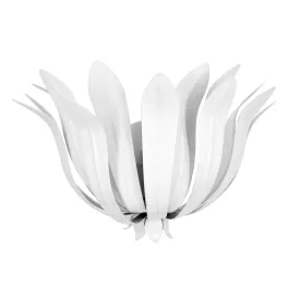 Cayman White Sconce by Worlds Away