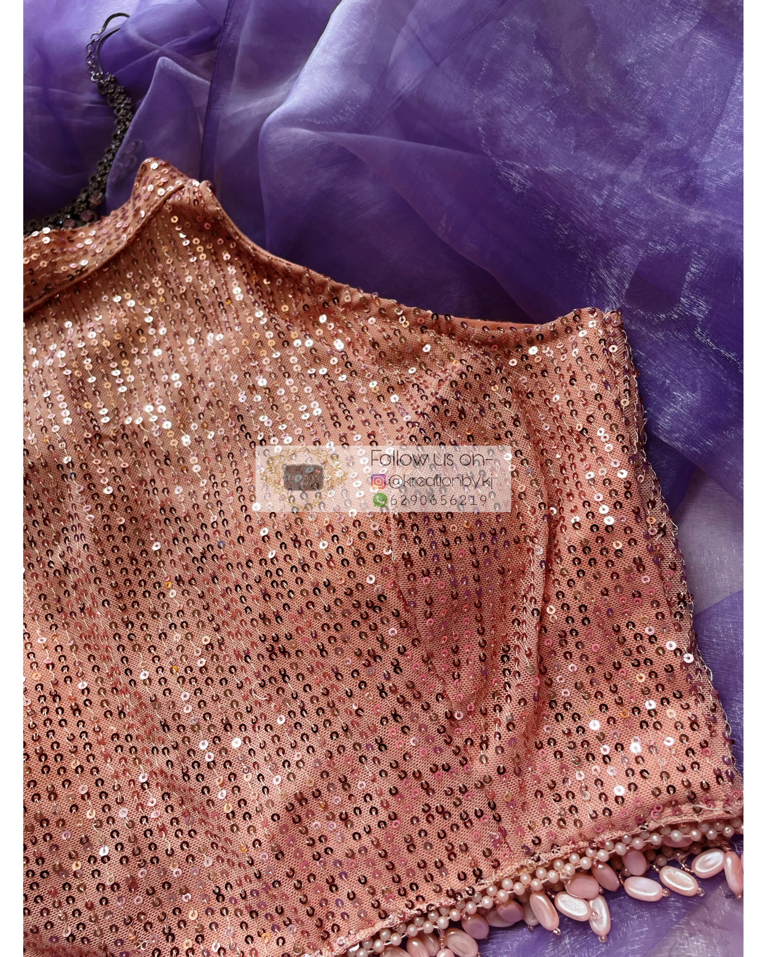 Champagne Pink Halter Blouse