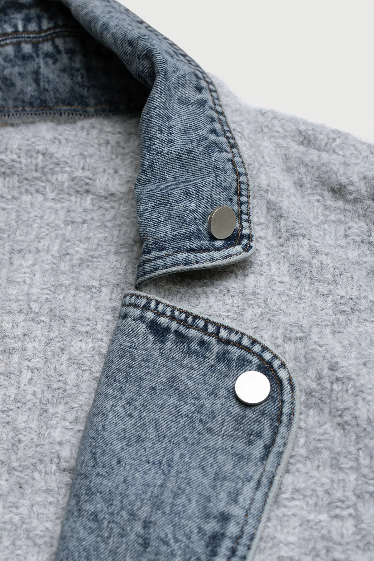 Denim Knit Cardigan