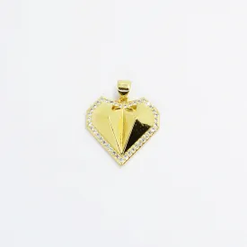 Diamond Shape Heart Charm CH-115