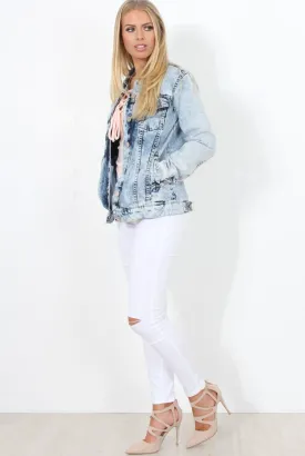 Distressed Denim Jacket - Binky