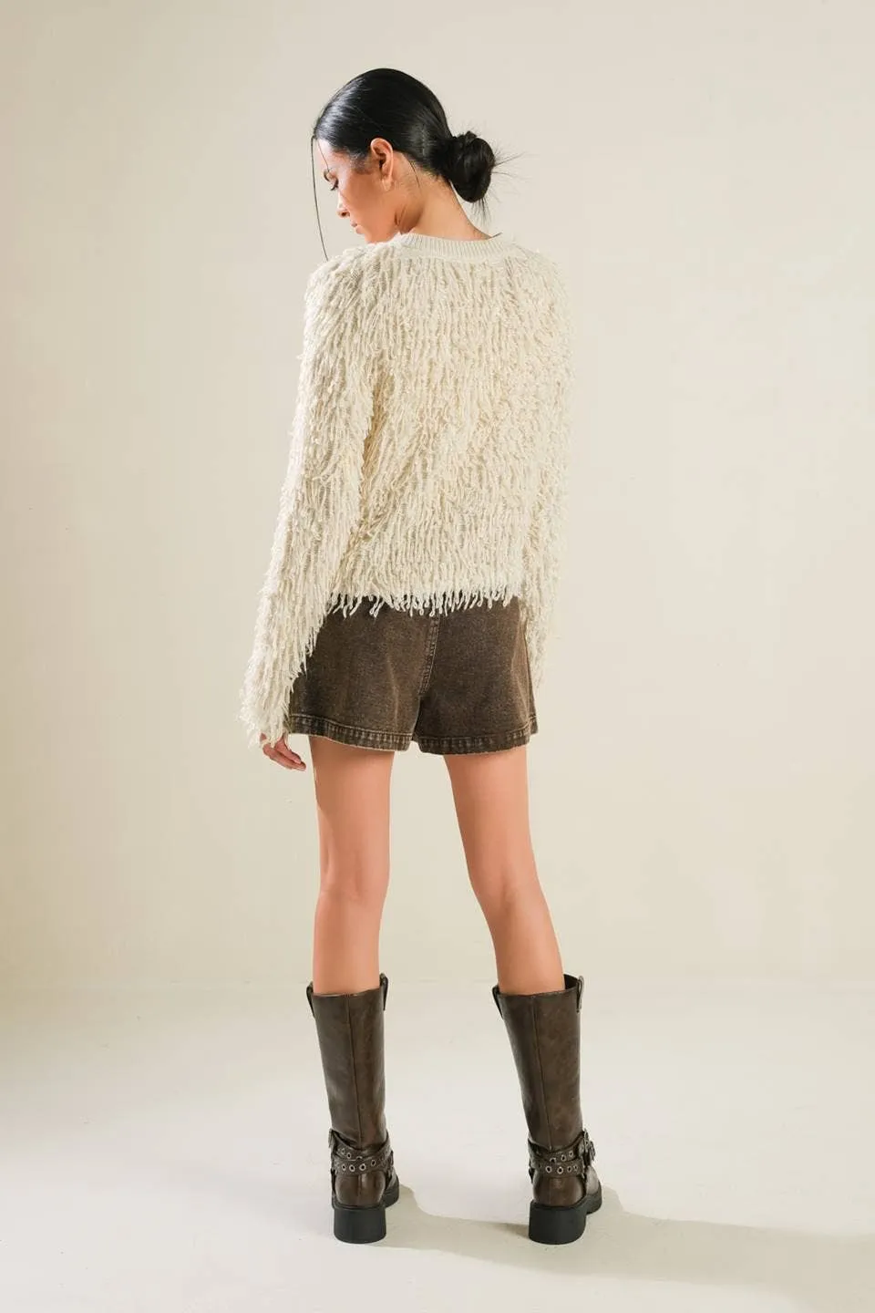 Fringe Knit Cardigan