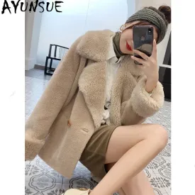 Genuine Wool Shearling Coat