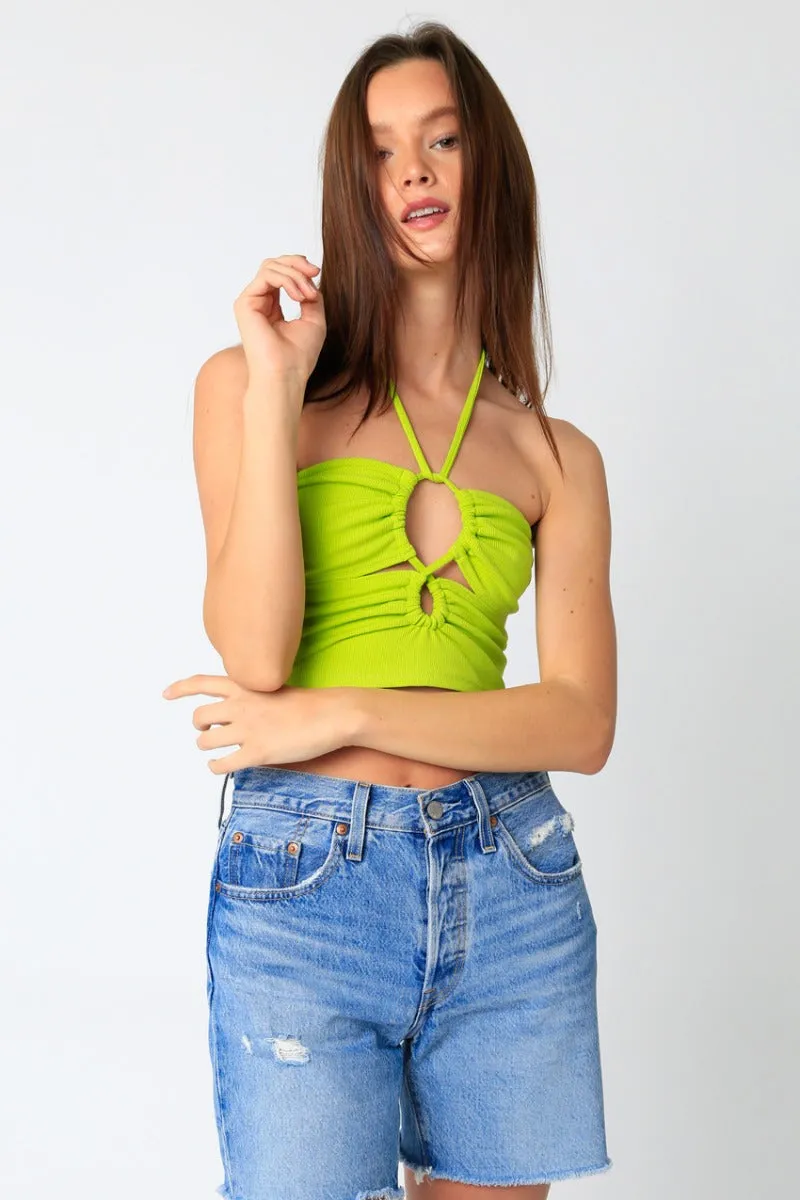 Green Tank knit top