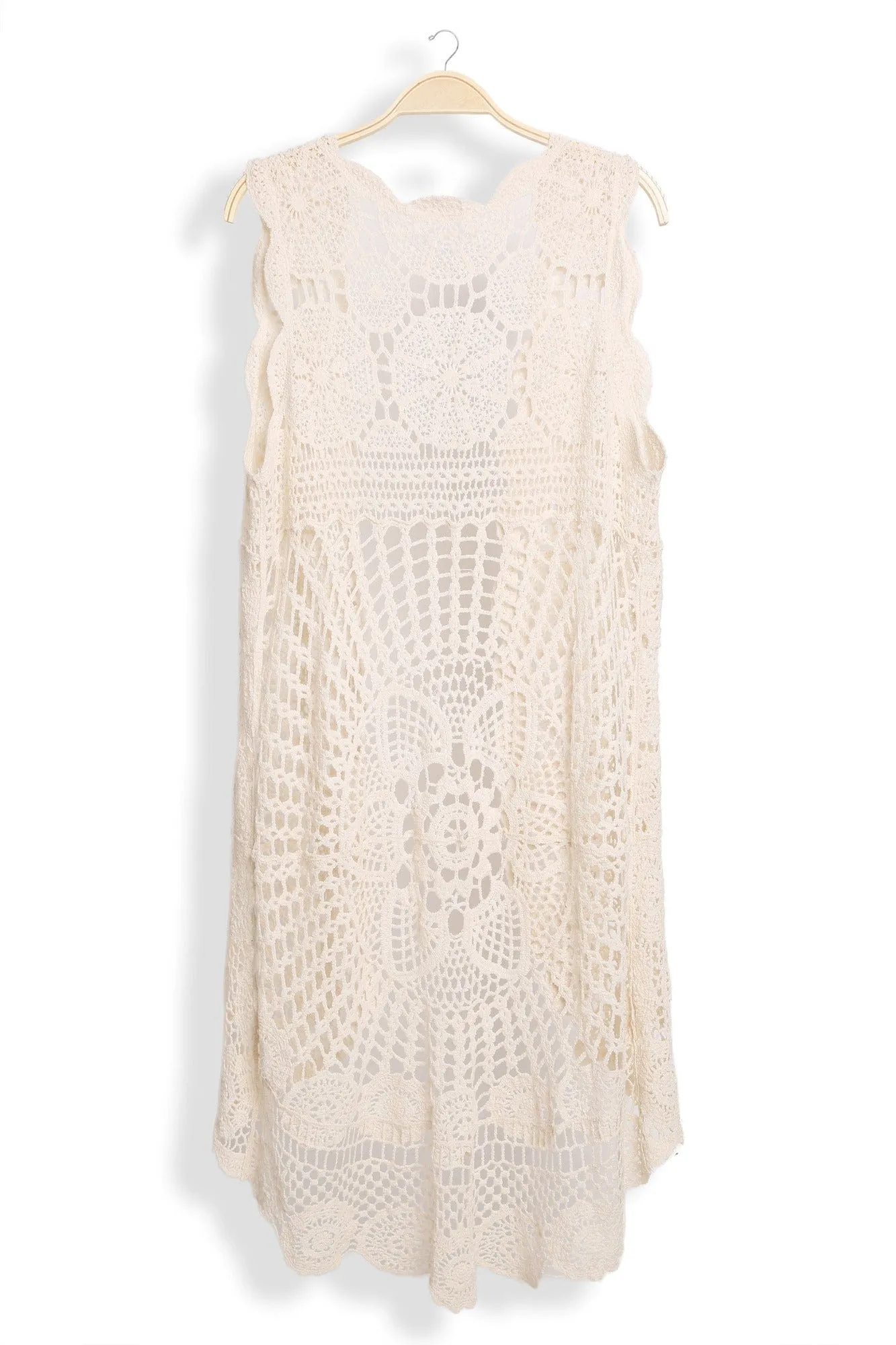 JP5214 Pixie Long Crochet Vest