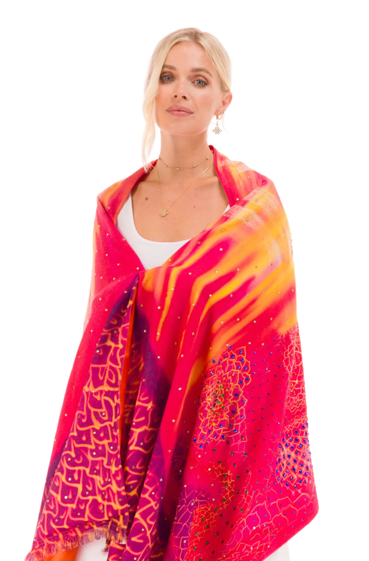 LAKSHMI CASHMERE AND SILK BEADED SHAWL