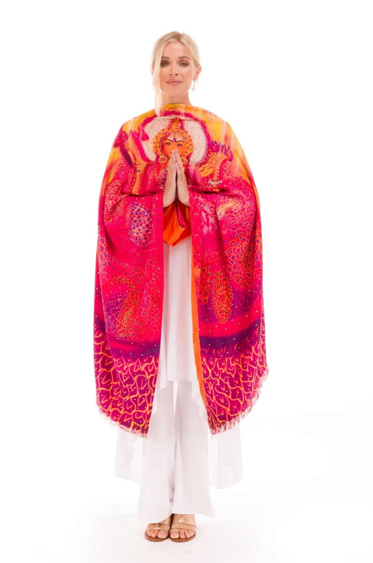 LAKSHMI CASHMERE AND SILK BEADED SHAWL