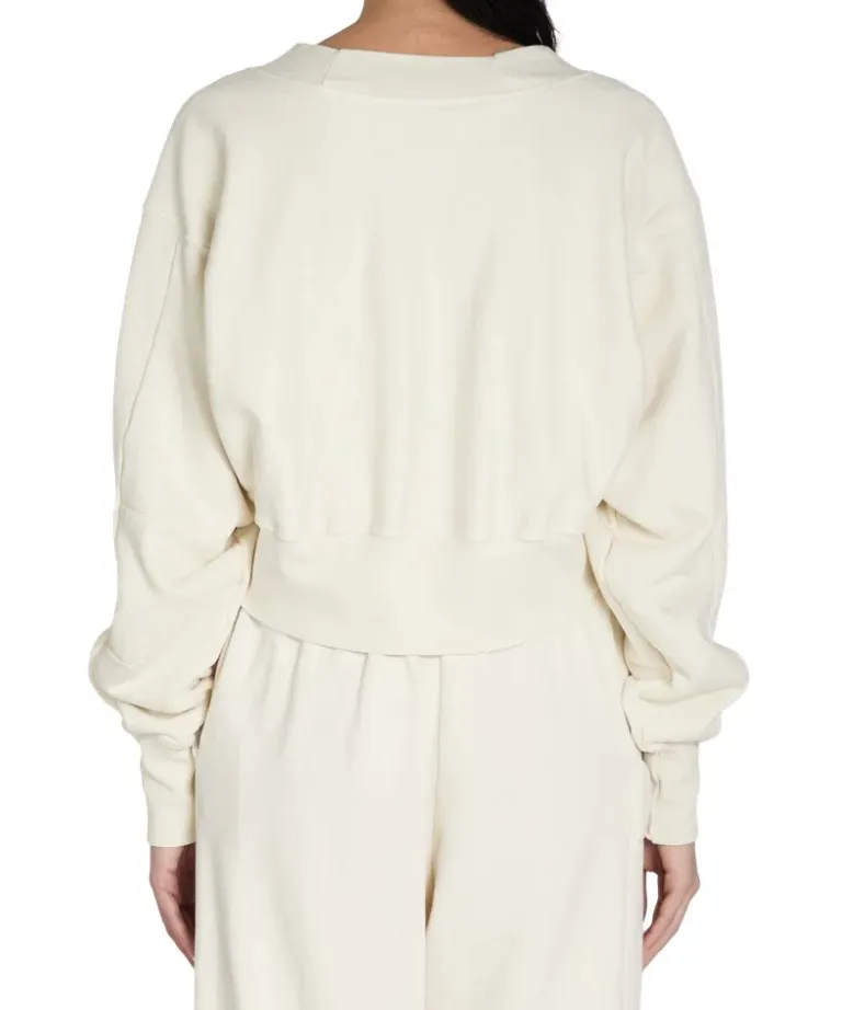 Les Tien - Diana Crop Cardigan in ivory