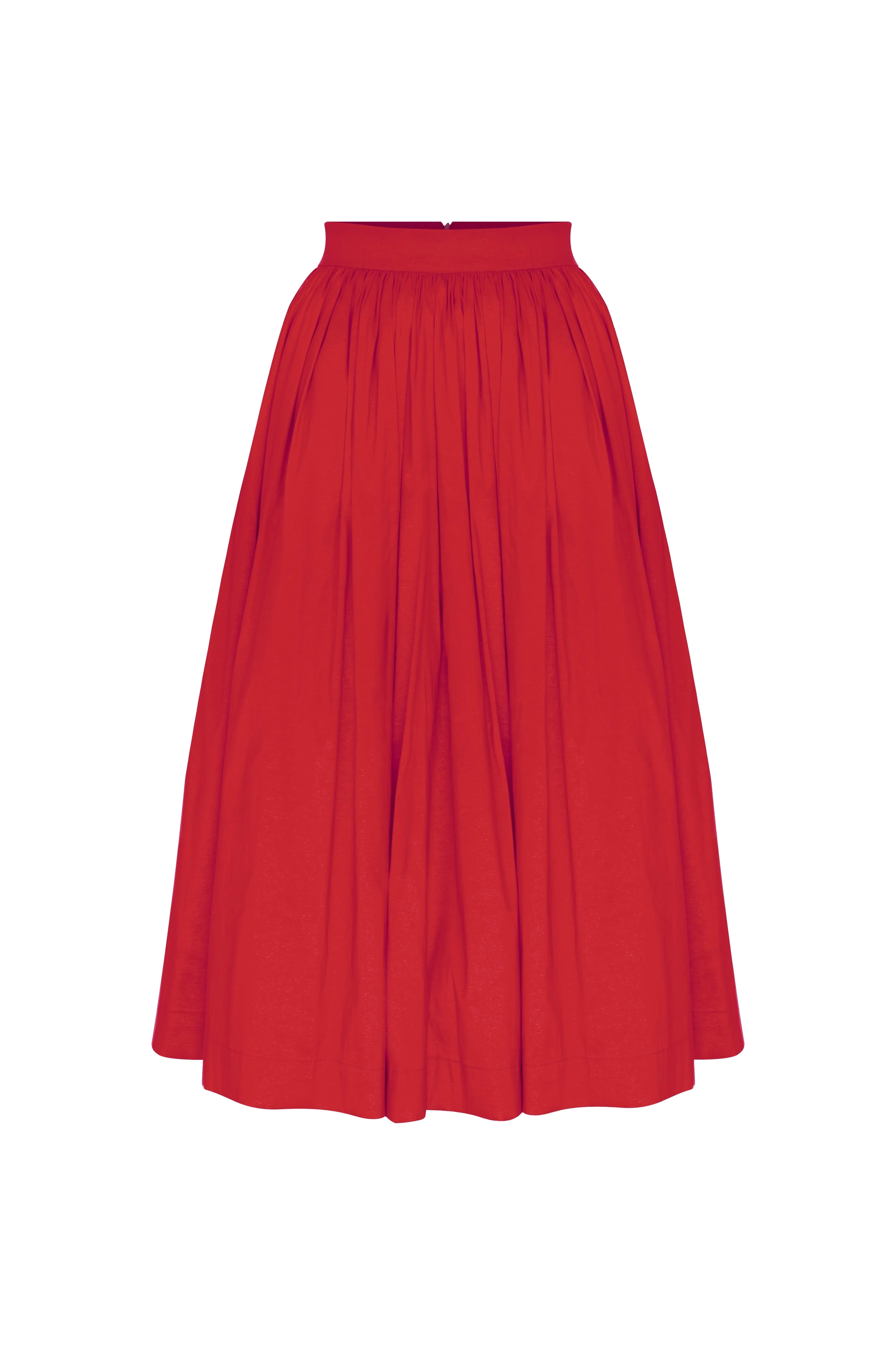 Lou Lou Midi Skirt in Rouge