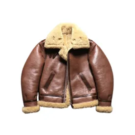 Men's B3 Bomber Shearling Coat Brown