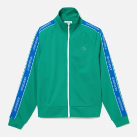 Men's Lacoste Sport Zip Up Track Jacket Green Blue