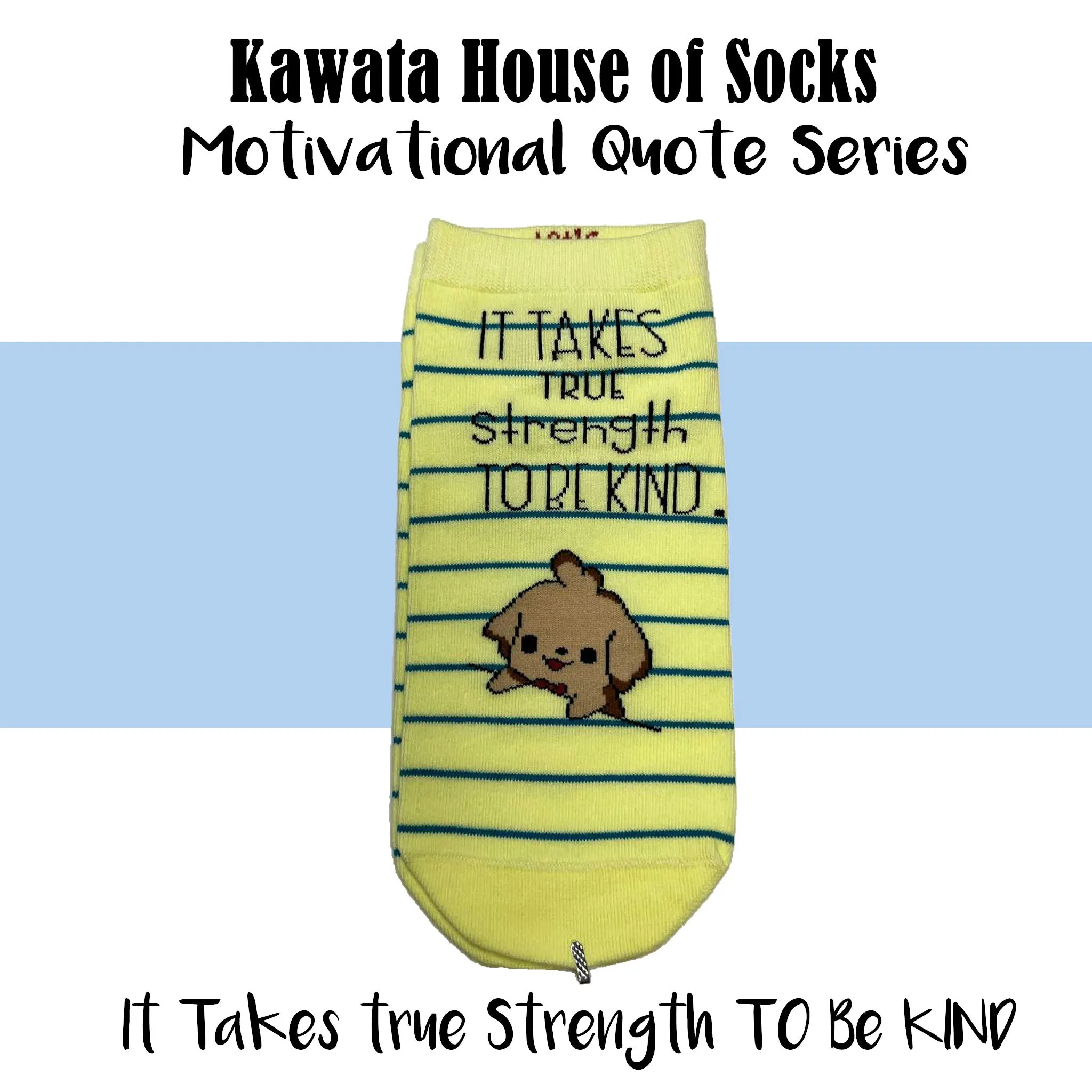 Motivational Quote Series "It Takes True Strength to be Kind " Casual Ankle Socks