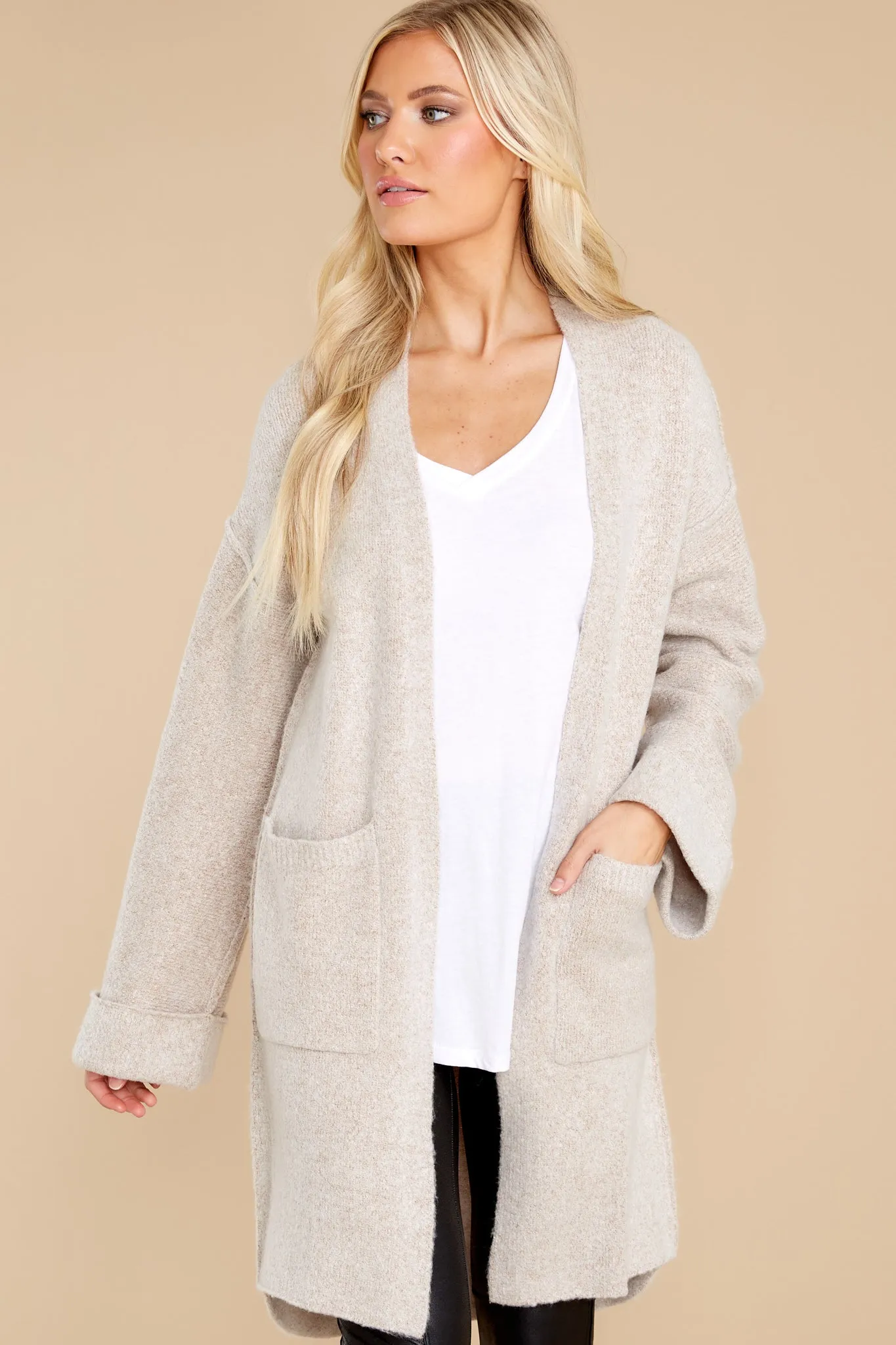 Mountain Roads Light Taupe Cardigan