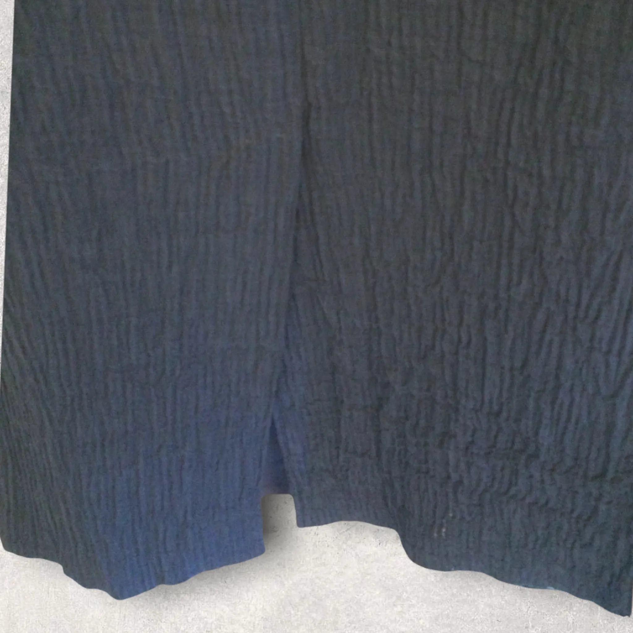 Mulberry Blue Long Textured Wrap Linen & Cotton Skirt UK 10 US 6 EU 38