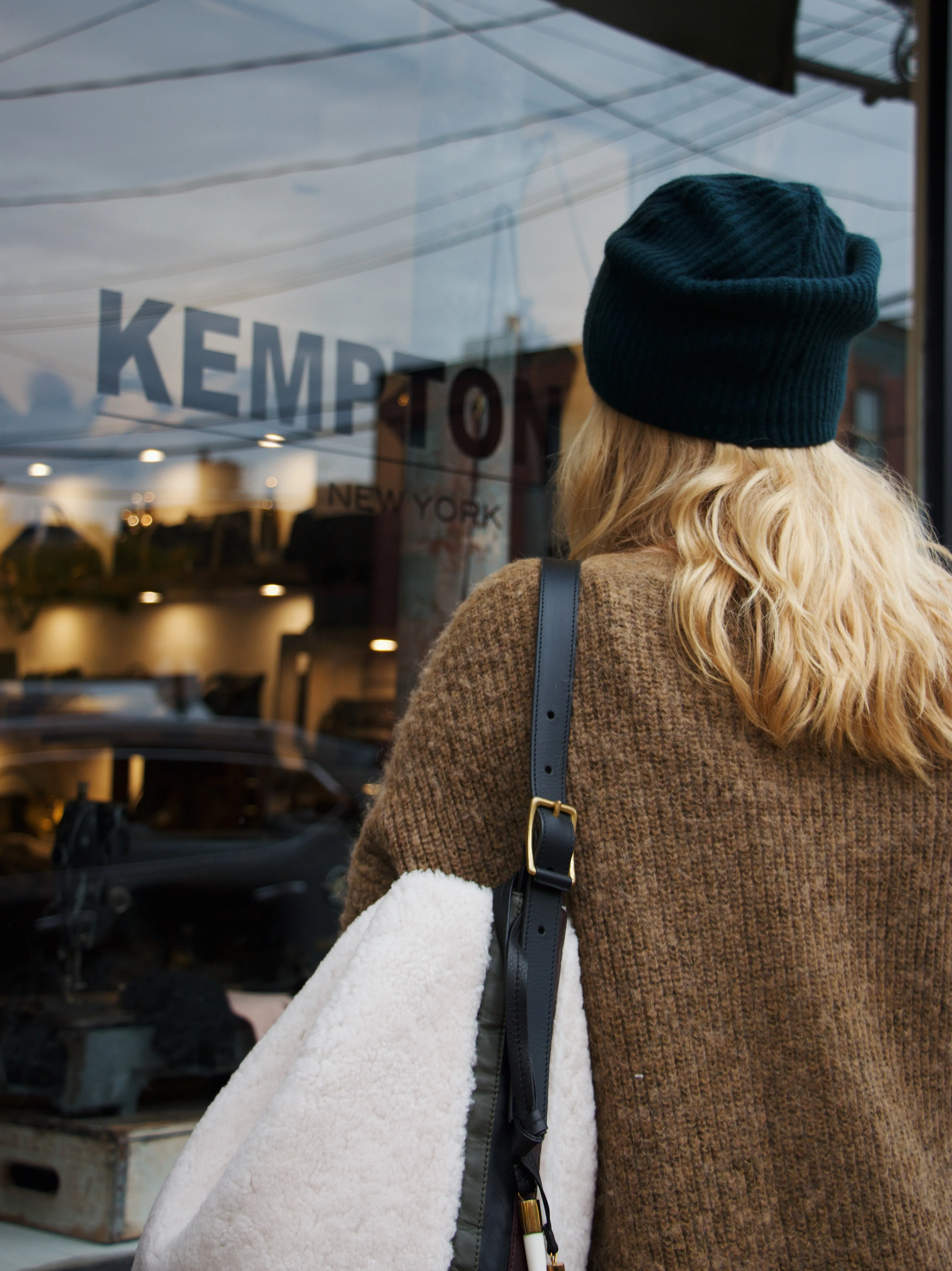 Natural Shearling Somerset Hobo