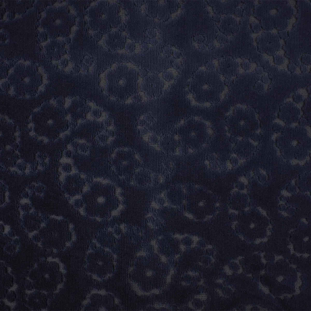 Navy Floral Velvet Fabric 99769