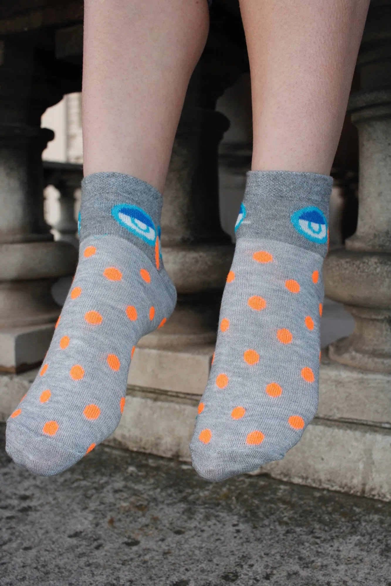 Owl Print Short Ankle Cotton Socks - Trainer Socks