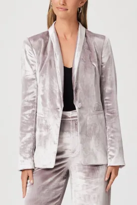 Paige - Kriselle Velvet Blazer in Pewter