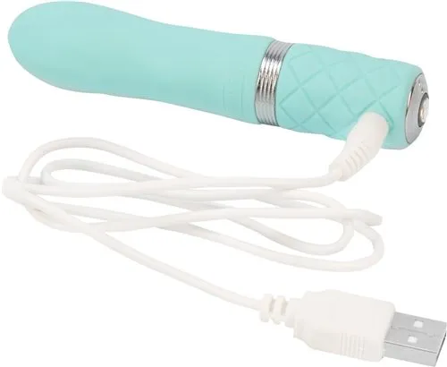 Pillow Talk Flirty Vibrator WSwarovski Crystal Teal