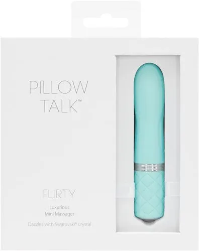 Pillow Talk Flirty Vibrator WSwarovski Crystal Teal