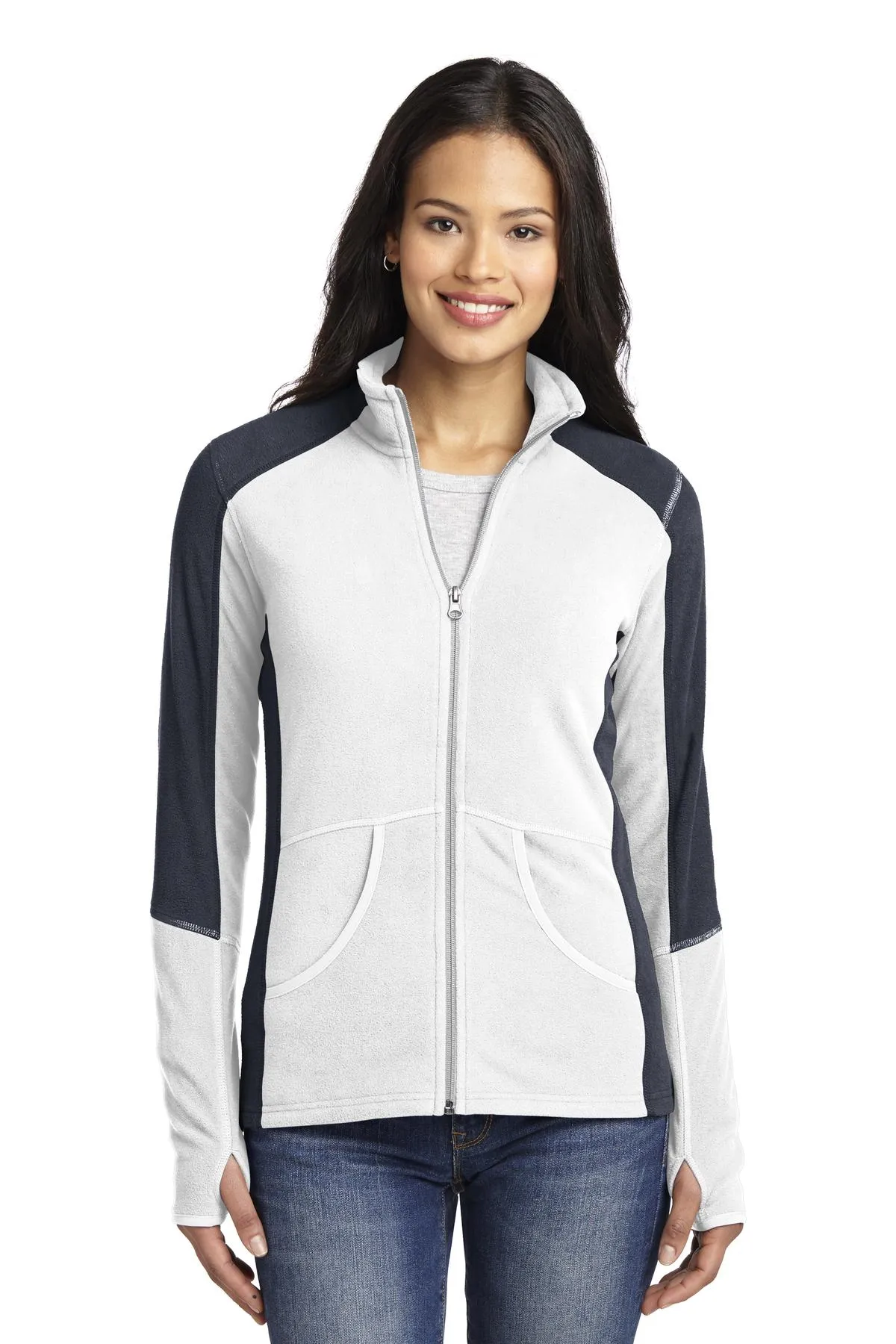 Port Authority® Ladies Colorblock Microfleece Jacket. L230