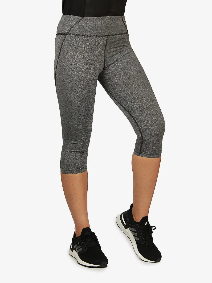 Power - Compression Three Quarter Tights - 1600 - Grey