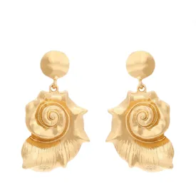 Pre Order:  Alloy Conch Pendant Earrings