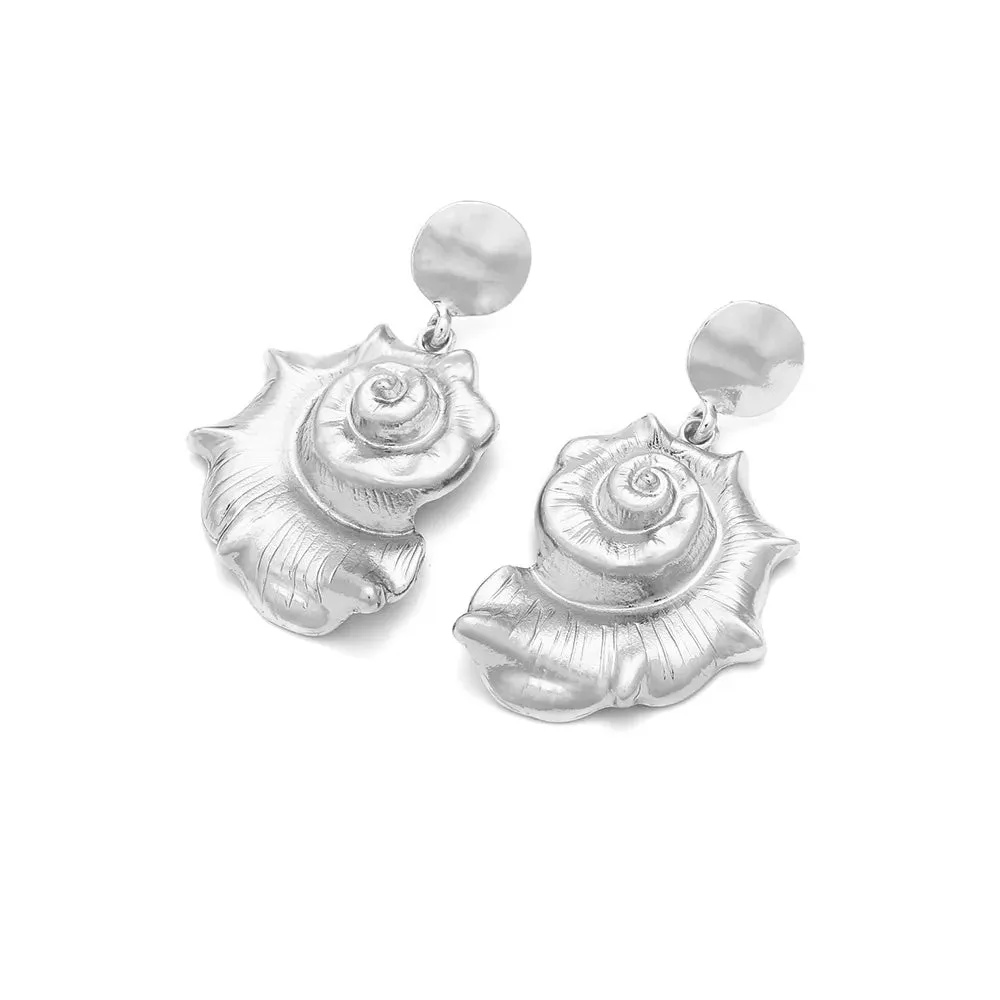 Pre Order:  Alloy Conch Pendant Earrings