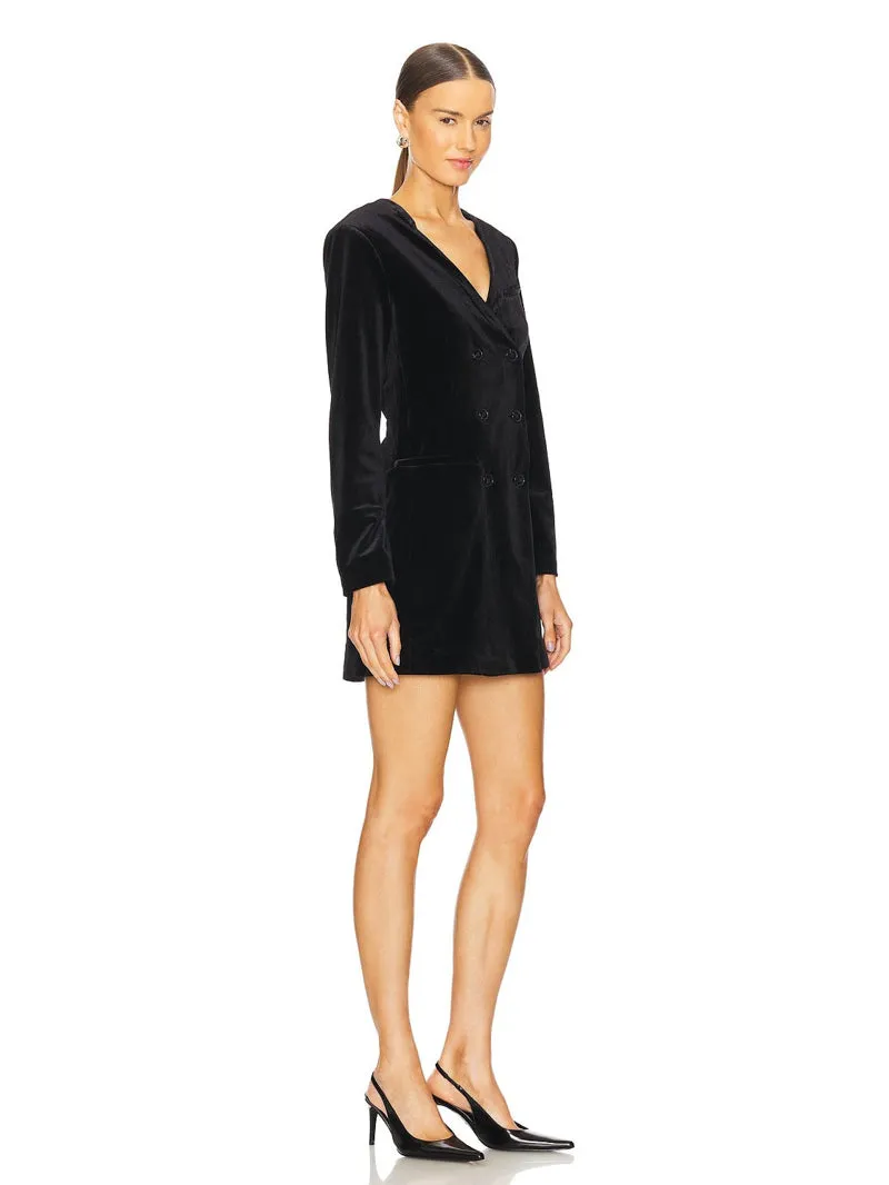 Sanctuary Velvet Blazer Dress - Black