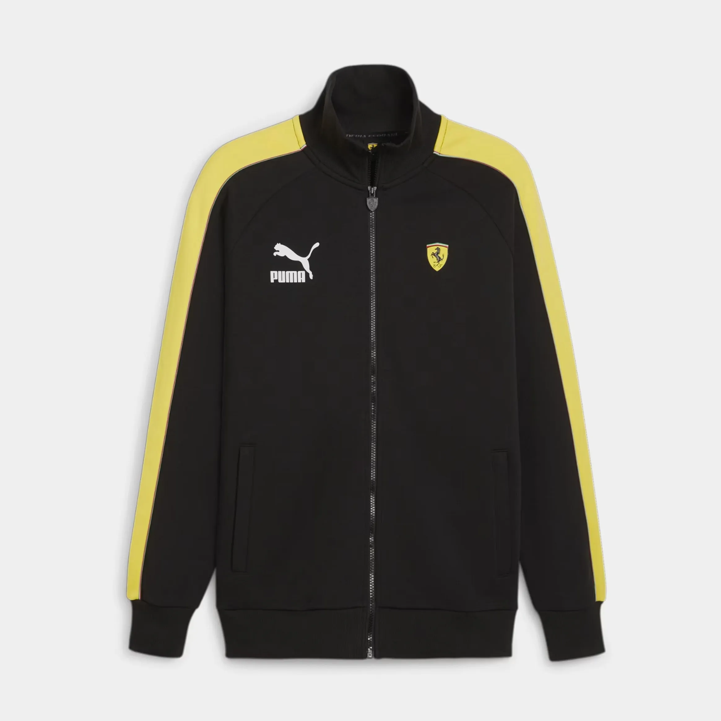 Scuderia Ferrari Iconic T7 Motorsport Zip Up Mens Jacket (Black)