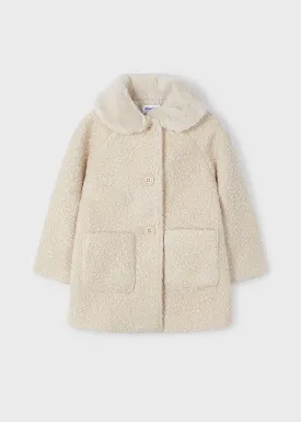 Shearling Coat, Almond, 4487