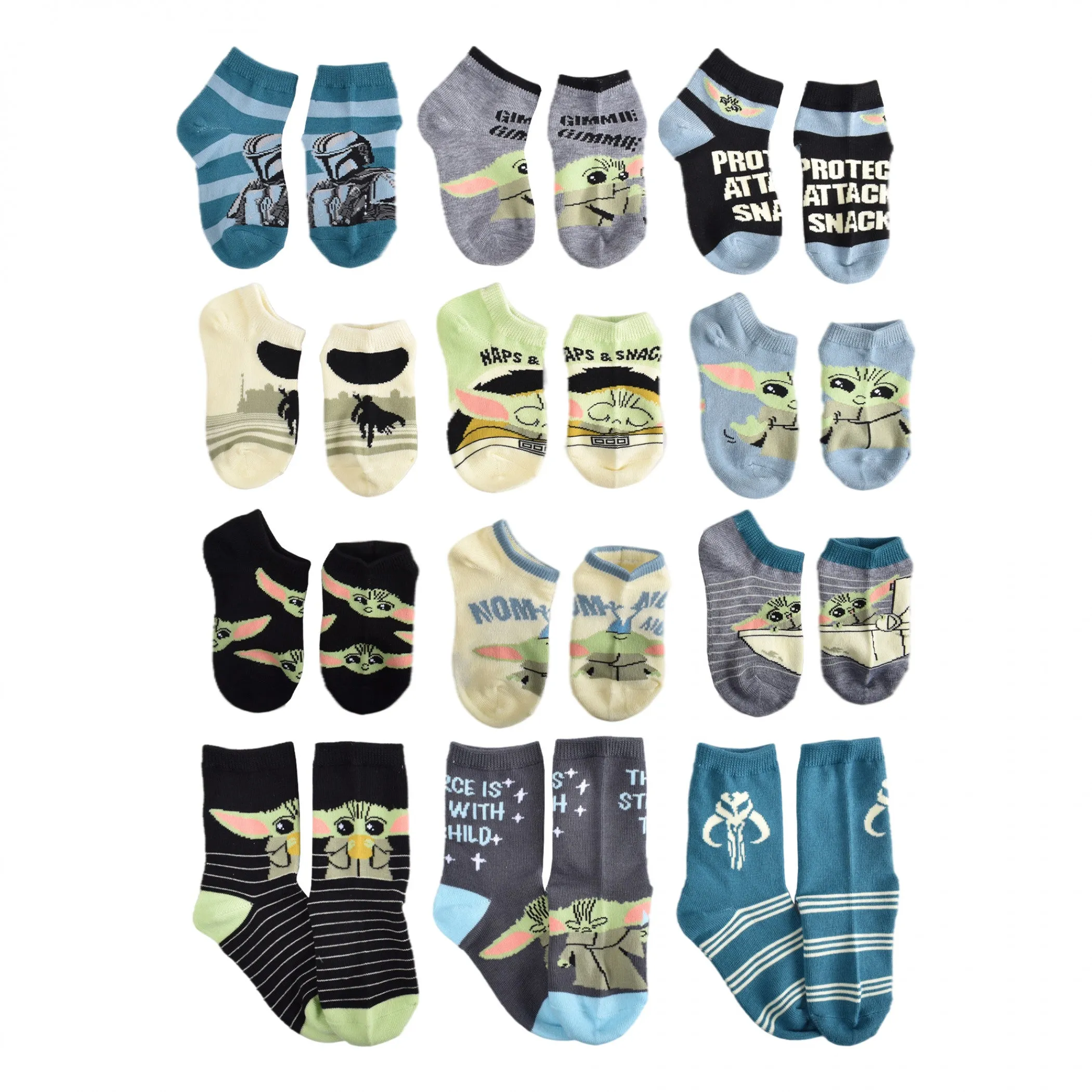 Star Wars The Mandalorian 12-Days of Socks Variety Box Set