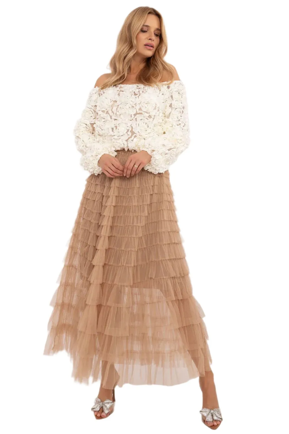 TEEK - Long Ripple Tulle Skirt