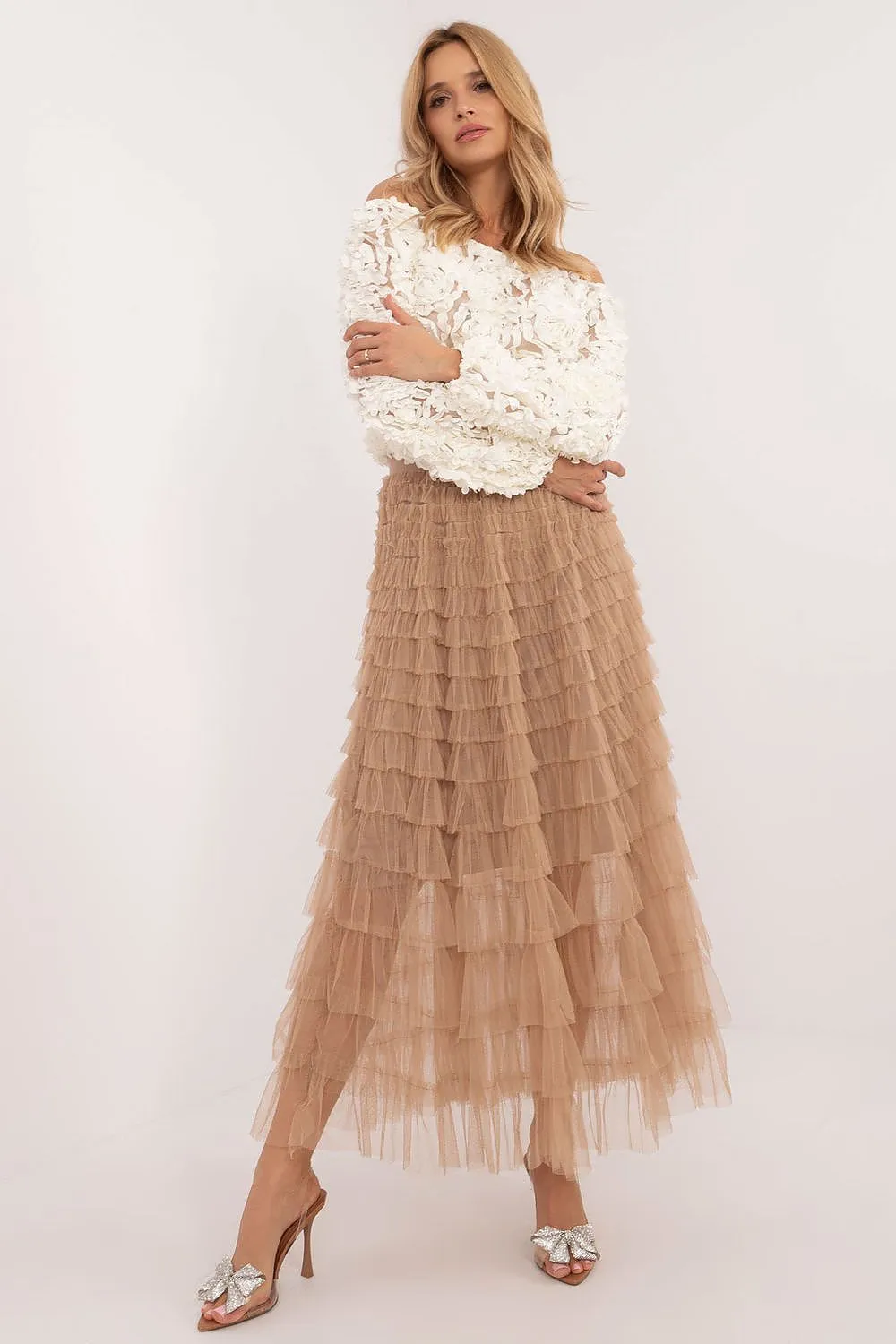 TEEK - Long Ripple Tulle Skirt