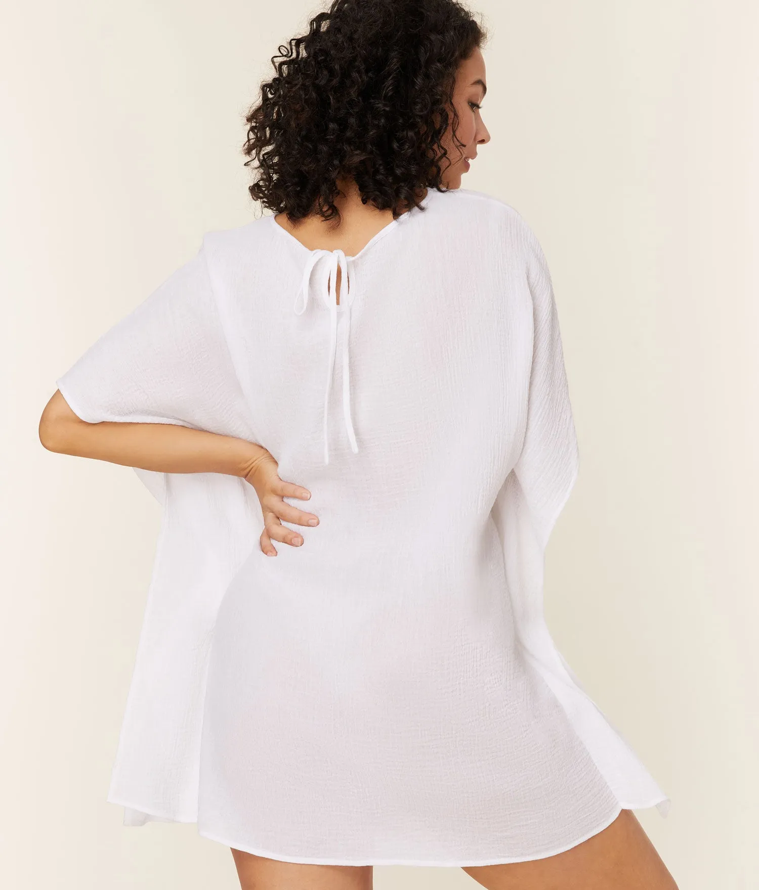 The Magdalena Kaftan - Cotton Gauze - White