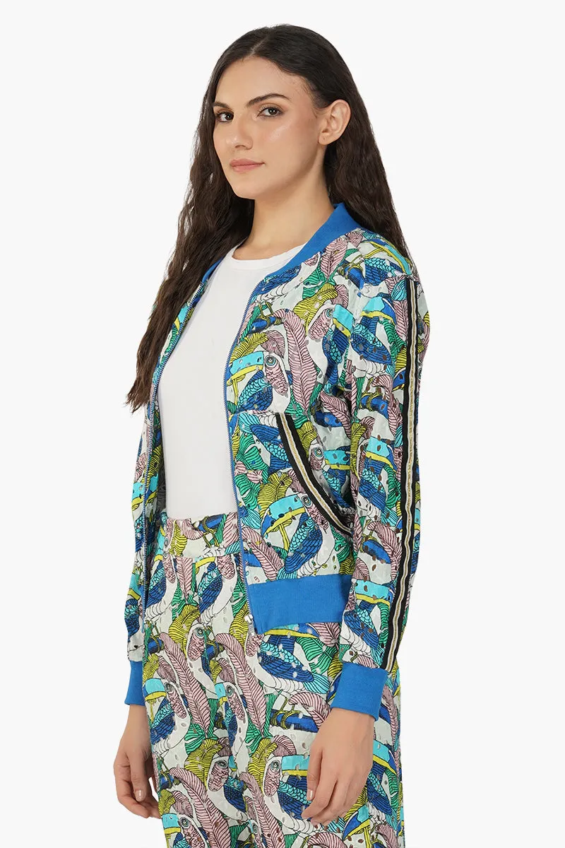 Tiffany Printed Bomber Jacket